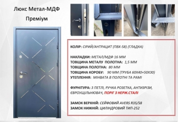 Преміум, Люкс Метал-МДФ, вулиця