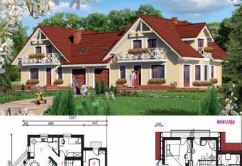 Будинок - дуплекс 120 м2 + гараж: 5 кімнат, кухня, комора, 2 ванні кімнати, котельня, гардероб