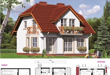 Будинок - 101,9 м2 + гараж: 4 кімнати, кухня, комора, їдальня, ванна, туалет, котельня, гараж