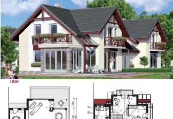 Будинок 129 м2 + гараж: 5 кімнат, кухня, їдальня, ванна кімната, туалет, котельня, гардероб