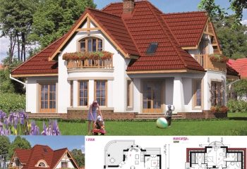 Будинок 169 м.кв.: 5 кімнат, кухня, 2 ванні кімнати, котельня, гардероб